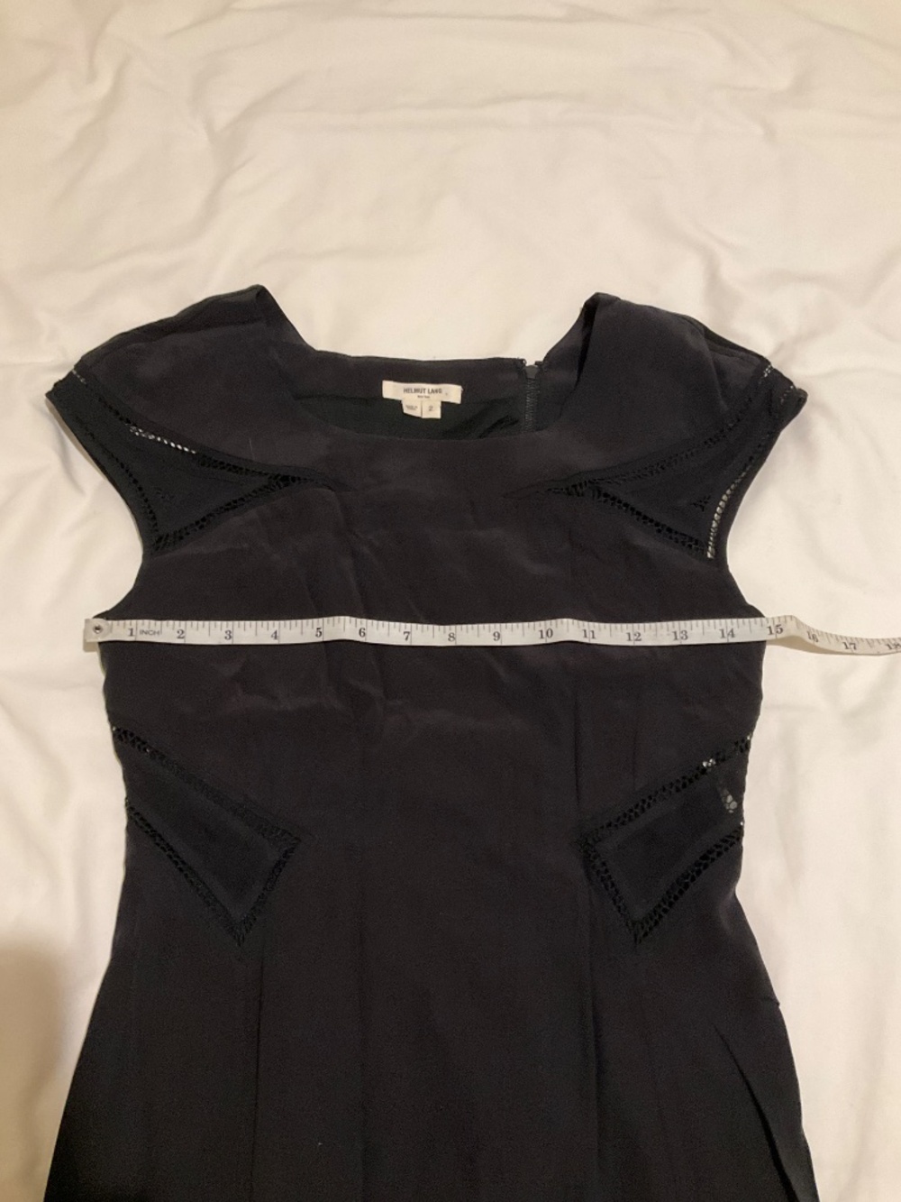HELMUT LANG size 2 SILK mini dress black - Picture 7 of 16